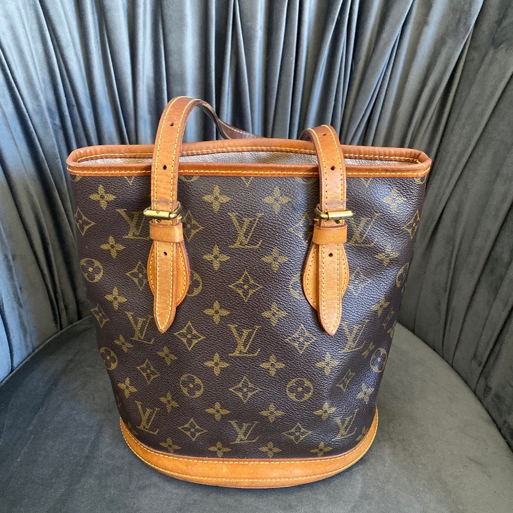 Louis Vuitton Brown and Tan Monogram Shoulder Bag